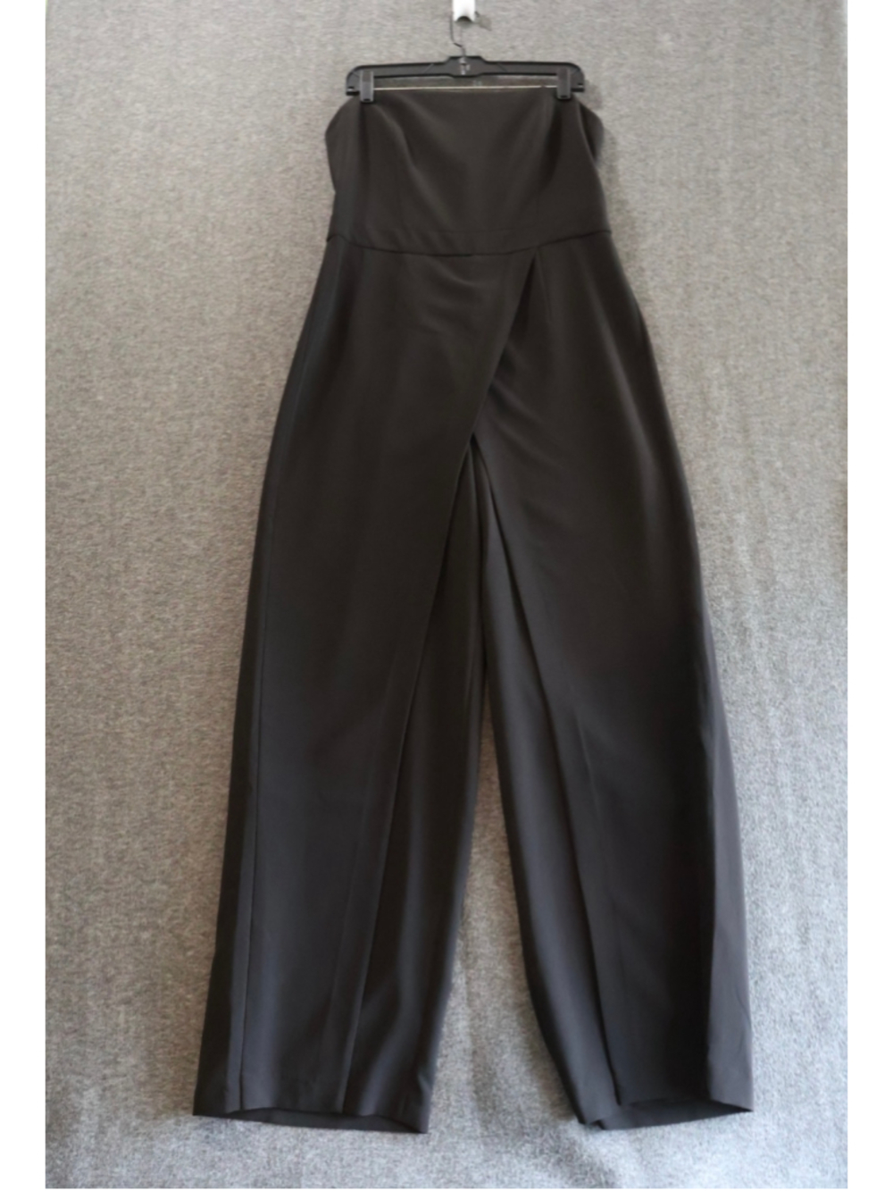 White House Black Market Strapless Wide Leg Jumpsuit Black Sz 14 Elegant Formal - Picture 3 of 6